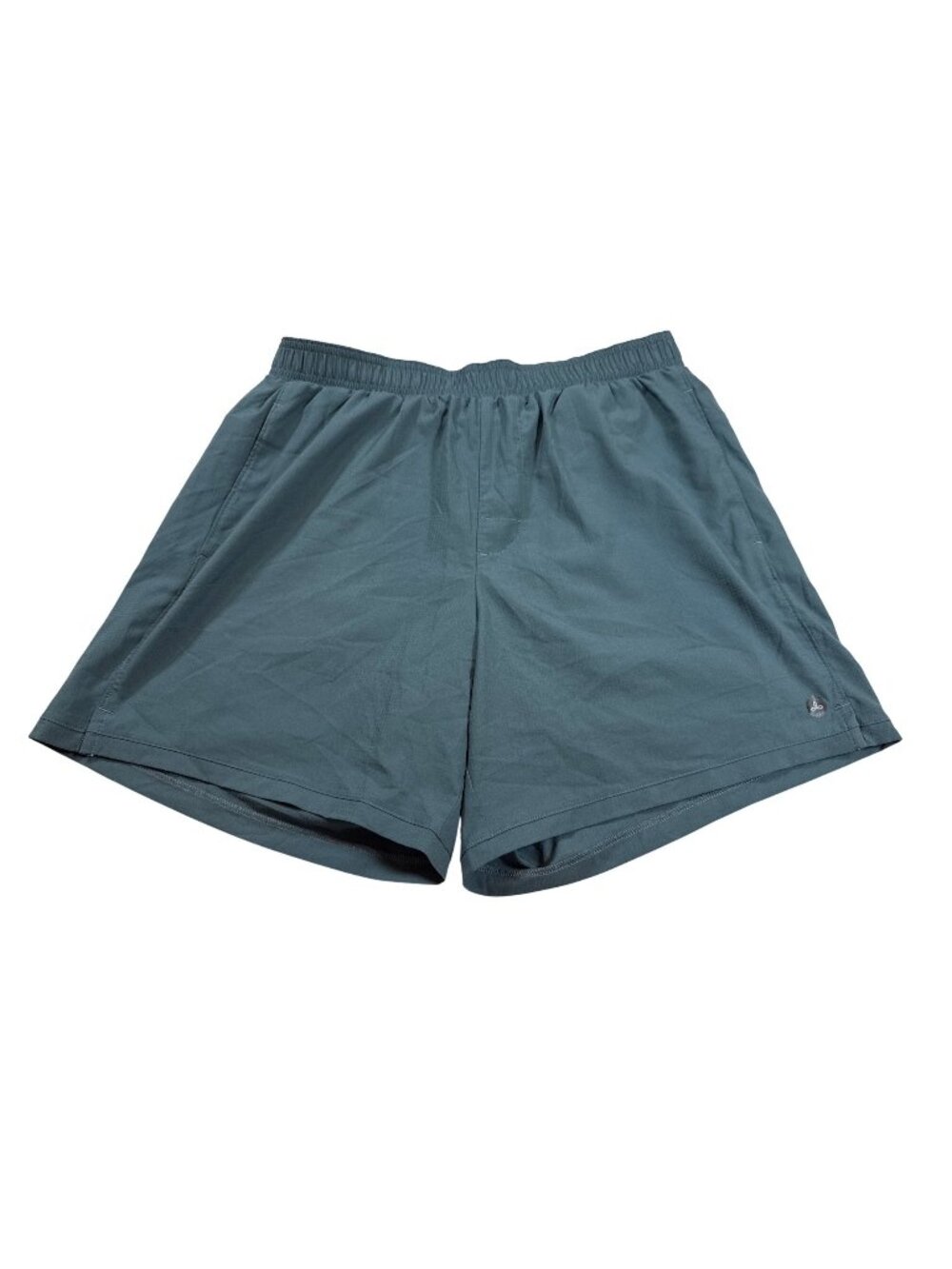 Prana Mens Lightweight Performance Shorts Size M Teal Elastic Waist (799)